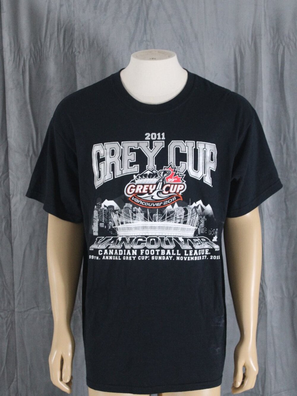CFL Shirt (Retro) - 2011 Grey Cup Big Graphic - Men's Large